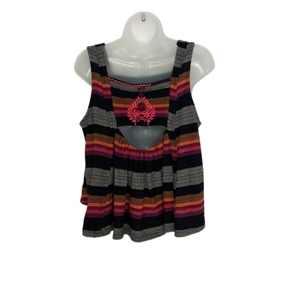 FREE People Vintage Aztec Embroidered Swing Top Blouse - Picture 4 of 7